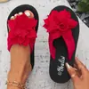 Chanclas Planas para Mujer con Diseño de Flor, Talla Grande, Unisex Verano Nuevo Estilo Sandalias de Pareja