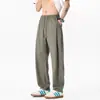 Pantalones Finos de Algodón y Lino para Hombre, Pantalones de Lino, Pantalones Casuales Primavera y Verano 2026, Pantalones Deportivos Holgados Cónicos para Hombres y Adolescentes