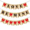 Día de San Valentín Papel Kraft Bandera Cola de Pez LOVE Bandera Banner Propuesta Tema Boda Suministros de Decoración para Fiesta