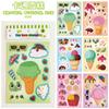Pegatinas de caras cambiantes de animales de niña, regalo educativo para niños de jardín de infantes, collage de caras DIY, venta al por mayor transfronteriza