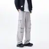 Pantalones de Trabajo para Hombre 2026 Nuevos Rectos Sueltos Pierna Ancha Paracaidista Versátiles Casuales