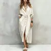 Coleção Primavera/Outono 2026: Novo vestido chemise casual com cintura de cordão, corte solto, disponível em sites independentes e na Amazon na Europa e nos EUA