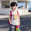 Conjunto de Verão para Meninos 2026 Novo Estilo Coreano Camiseta de Manga Curta Infantil Roupas de Verão para Meninos Calça Jeans Conjunto de Duas Peças