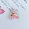 Mesmo Estilo de Celebridade da Internet Cor de Urso Glitter Meio Rosto Patch Acrílico DIY Artesanal Acessórios de Cabelo Brincos Acessórios de Cabelo