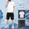Traje Deportivo de Secado Rápido Ice-Sense para Hombre Verano Delgado para Correr Fitness de Alta Elasticidad para Hombre Malla de Hielo Manga Corta Shorts