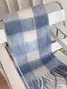 Bufanda para Mujer Otoño e Invierno Estilo Coreano Nuevo Estilo Europeo y Americano Engrosada de Moda Hilo Circular Cuadros Arcoíris Cálida para el Cuello Moda