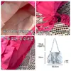 Bolsa Feminina Verão Nova Renda Plissada Moda Versátil Ombro Único Transversal Uso Duplo Série Nylon