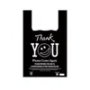 Tamaño Personalizado Empaque Personalizado Por Favor Vuelva a Visitar Negro Gracias Bolsa Chaleco Exportación
