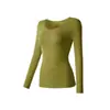 Ropa Interior Térmica Ultra Delgada de Alta Elasticidad para Mujer, Color Sólido, Sin Costuras, Invisible, Cómoda Ropa y Pantalones de Otoño, Traje de Capa Base Ajustado para Belleza de la Piel