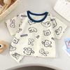 Nova Camiseta algodão meninas manga curta verão bebê classe a meia manga bebê crianças absorvente de suor fabricantes de roupas infantis atacado