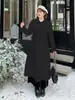 Abrigo Cálido de Lana Doble Cara Estilo Hepburn para Mujer, Nuevo Abrigo de Lana Vintage para Invierno con Cintura Ajustada 413837