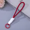 Cordão de celular com nó de guarda-chuva de dopamina, chaveiro de boneca simples criativo para mochila, pingente acessório de corda trançada colorida