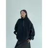 Moletom com capuz masculino, estilo primavera/outono, design solto moderno inspirado em Hong Kong com estampa de letras, peça externa versátil, nova coleção 2025