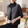 Cardigan Nuevo Estilo Otoño e Invierno Lana Doble Cara Top para Mujer Ropa para Mamás Jóvenes Estilo Coco Chanel Tejido Prendas de Abrigo Suéter Elegante