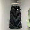 Falda Midi de Estilo Ropa de Trabajo con Cordón Inspirada en el Diseño para Mujer, Verano 2026, Delgada, Holgada, Casual, de Longitud Media, Adelgazante, que se Ajusta a la Cadera