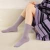 Calcetines blancos de mujer, medias de algodón japonés de moda para primavera y otoño, calcetines de media pantorrilla de color liso, serie Candy al por mayor