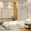 Nuevo Dosel de Cama Grueso Sencillo Estilo Princesa Clase A Estilo Palacio Hecho a Medida con Marco de Madera Maciza 0.9m Individual Marco de Hierro