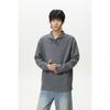 2025 Nuevo Otoño Estilo Coreano de Moda Camiseta de Manga Larga con Cuello Tendencia Marca Suelta Sudadera de Gama Alta para Hombre