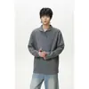Otoño 2026 Nuevo Estilo Coreano de Moda Primavera y Otoño Camiseta de Manga Larga para Hombre, Top Holgado de Alta Calidad para Adolescentes