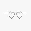 Pendientes Cao Shi con forma de corazón hueco, estilo frío coreano, sencillos, estilo Hong Kong, pendientes distintivos y modernos que combinan con todo para mujer.