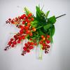Flor simulada fruto pequeño rojo torre fruto de pino ramo de fruto de pino tacto pegamento cereza roja material para arreglo floral de boda china decoración del hogar