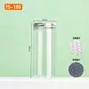 Frascos de plástico de 75 ml, botellas vacías, frascos transparentes sellados, frascos de embalaje de grado alimenticio, cajas de almacenamiento redondas de boca ancha, contenedores redondos pequeños