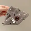 Clip de Garra Triángulo Etiqueta Dorada Retro Otoño Invierno para Niñas Versátil Temperamento Concha Tiburón Clip para Parte Trasera de la Cabeza Moño Pasador Accesorios para el Cabello