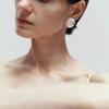 Pendientes Hemisféricos Nuevos de Alambre Dibujado con Textura de Corteza para Otoño e Invierno, Estilo Francés Retro de Nicho para Mujer, Pendientes Semicirculares con Textura Plisada