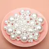 Perla Artificial de ABS Alto Brillo Material Perforado Cuentas Sueltas DIY Pulsera Hecha a Mano Collar Pasador Antiguo Cuentas Redondas Material de Cuentas