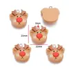 Serie Navideña de Resina DIY Colgante de Papá Noel Regalo Muñeco de Nieve Pulsera Llavero Colgante Decorativo W462