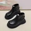 Botas de plataforma de suela gruesa para otoño e invierno, nuevas botas Martin vintage para mujer, botines versátiles, botas con cremallera trasera y punta ancha 2026
