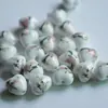 Decalque em Forma de Coração Cerâmica Colorida Furo Médio Contas de Cerâmica Estilo Chinês Artesanal Acessórios DIY Acessórios para Pulseira Colar Material