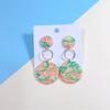 Producto pulido aretes nuevos para mujer aleación arcilla blanda graffiti costura aretes largos Red Social tendencia transfronteriza aretes al por mayor
