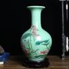 Vaso de cerâmica ornamentos sombra azul esmalte ouro lótus pequeno vaso jingdezhen flor inserção sala estar decorativo cerâmica presente