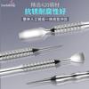 Nuevo Empujador de Acero con Forma de Herradura de Doble Cabeza Estilo Ruso Acero Inoxidable Removedor de Uñas Papel de Lija para Pulir Arco Herramienta para Manicura Manicura