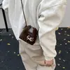 Bolso de Mujer Mini Lindo Lazo Gatito Dibujos Animados Felpa Bolsa Pequeña Estilo Padre-Hijo Niña Cruzado Mochila de Princesa