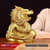 Latão Zodíaco Dragon Ornaments Artesanato Business Office Sala de Estar Home Decorações Decoração Presente de Abertura