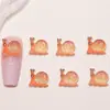 Nuevo Modelo Animal Caracol Dibujo Animado Accesorios Luminosos para Uñas Resina Piezas Pequeñas Aretes DIY Accesorios para Decoración de Uñas