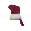 Calcetines de Navidad de lana de cordero personalizados de fábrica, calcetines decorativos de Navidad de felpa de oso de peluche, adornos colgantes, bolsas de calcetines de regalo de Navidad