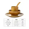 Conjunto de Mesa Cerâmico Vintage de Quatro Peças Cozinha de Hunan Mesa de Fazenda Louça Loja de Hot Pot Prato de Óleo Tigela de Vegetais da Terra Pratos de Jantar