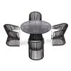 Mesas y sillas de exterior escandinavas personalizadas, combinación de sillas de ratán para patio, sillas de comedor de ratán para ocio, muebles de jardín para balcón