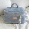Bolsa de Cosméticos de Lana de Cordero Gran Capacidad Estudiante Viaje Bolsa de Almacenamiento Portátil Alto Valor de Color Neceser