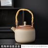 Set de Estufa de Té de Madera Estilo Japonés con Base para Tetera, Calentamiento con Vela, Estufa de Té para Exteriores, Tetera y Tazas de Té Juego Completo