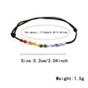 Joyería Arcoíris Transfronteriza, Pulseras Arcoíris de Siete Colores Tejidas a Mano, Pulseras para Pareja y Mejores Amigos, Pulseras de Tamaño Ajustable