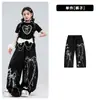 Disfraz de Jazz para Niña Crop Top Corazón Negro y Blanco Conjunto de Ropa de Baile Traje de Pasarela para Chicas de Jazz Femenino