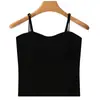 Produto Tendência Transmitido ao Vivo: Linda Camisole Decotada nas Costas com Bojos Embutidos, Tubo Base Fino Sem Costura para Uso Interno e Externo