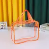 Bolsa Transparente de PVC Bolsa de Maquiagem Personalizada Bolsa Impermeável para Necessaire Bolsa de Presente para Higiene Pessoal Bolsa de Armazenamento com Zíper Bolsa de Maquiagem