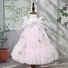 Vestido 3D de Flor de Seda Yalinda para Meninas Vestido Colete de Borboleta Estilo Princesa para Crianças Pequenas Dia das Crianças