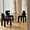 Silla de Comedor Nórdica Creativa de Cachemira Negra para Celebridades de Internet Hogar Moderno Simple Estilo ins Taburete Respaldo Silla de Maquillaje