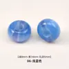 Contas redondas de resina com padrão, furo grande, largura 14MM*altura 8MM*diâmetro do furo 5MM, fivelas redondas para artesanato, acessórios para roupas, contas para colar